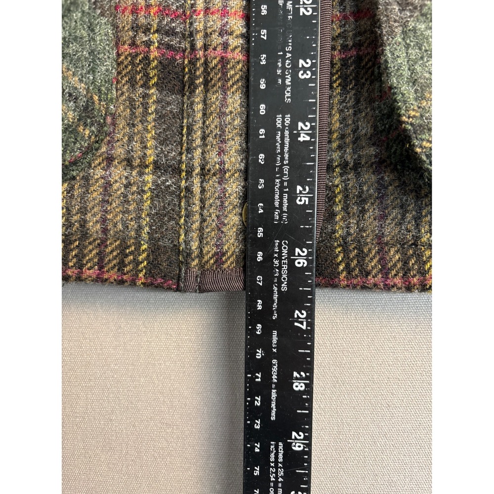 Boden British Tweed by Moon Wool Plaid Jacket Green Brown US 4 WE351 - Picture 3 of 8
